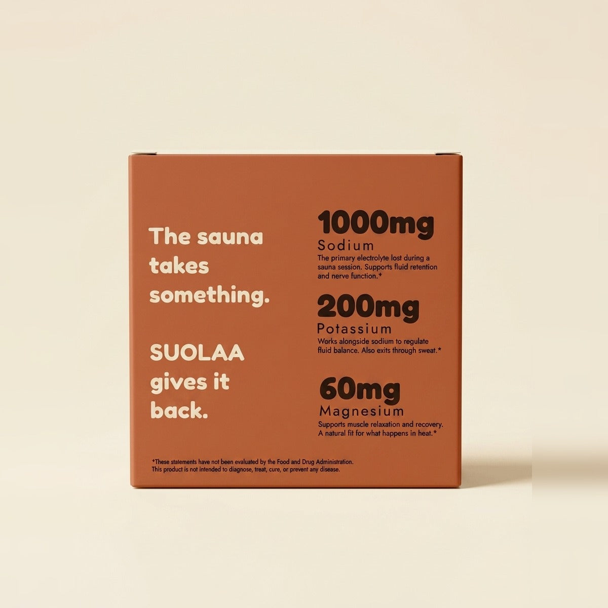 Box side panel — 1000mg sodium, 200mg potassium, 60mg magnesium per stick