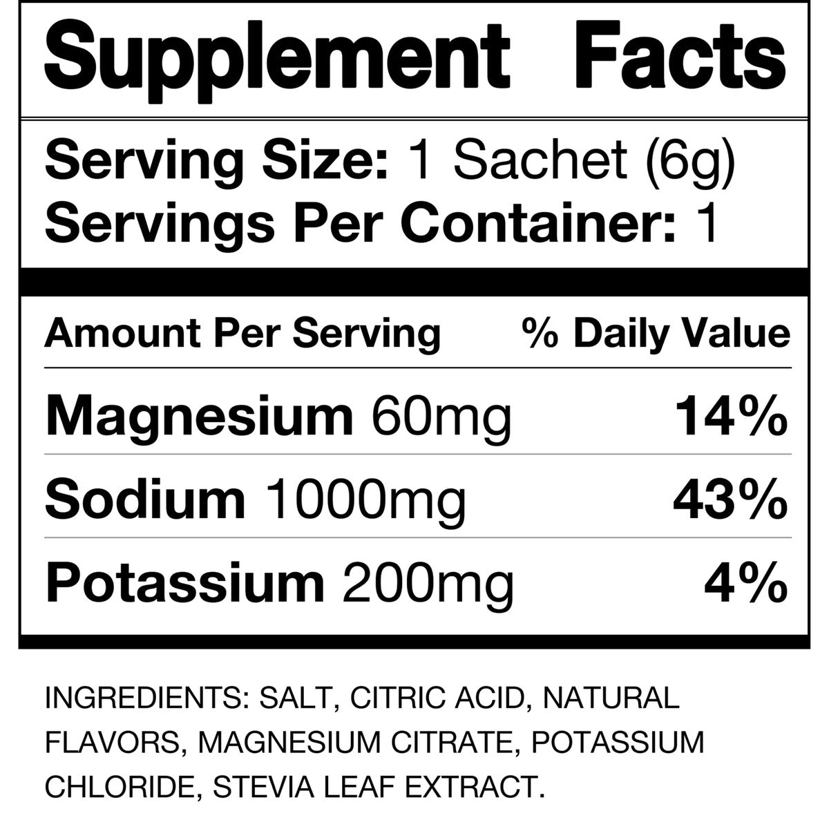 SUOLAA Löyly Lemon Lime supplement facts — serving size, electrolyte amounts, and ingredients